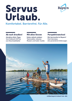Poster für Katalog - Servus Urlaub. Komfortabel.Barrierefrei. Für Alle.