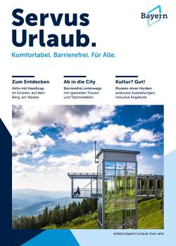 Poster für Katalog - Servus Urlaub. Komfortabel.Barrierefrei. Für Alle.