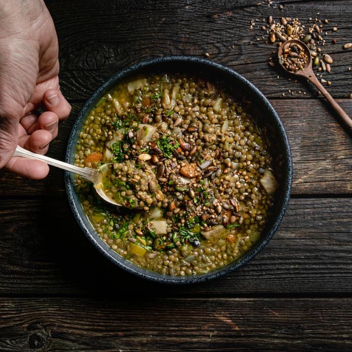 Vegetarische Linsensuppe