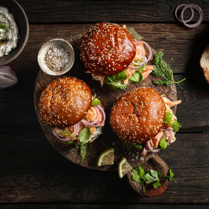 Räucherfischburger mit Remoulade